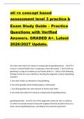 ati rn concept based  assessment level 3 practice b  Exam Study Guide &ndash; Practice  Questions with Verified  Answers&period; GRADED A&plus;&period; Latest  2026&sol;2027 Update&period; 