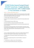  NUR209 Medical Surgical Nursing II Exam 2 2026&sol;2027 Actual Exam - Complete Questions with Detailed Rationales &vert; 100&percnt; Verified Graded A&plus; Pass Guaranteed - A&plus; Graded