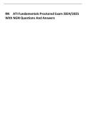 RN ATI Fundamentals Proctored Exam 2024&sol;2025  With NGN Questions And Answers