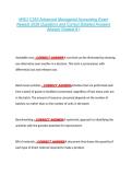 WGU C253 Advanced Managerial Accounting Exam  Newest 2026 Questions and Correct Detailed Answers  Already Graded A&plus; 