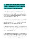 QUANTITATIVE REASONING PRACTICE ACTUAL EXAM SCRIPT 2026 COMPLETE QUESTIONS ANSWERS GRADED A&plus;