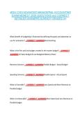WGU C253 ADVANCED MANAGERIAL ACCOUNTING  EXAM NEWEST 2026 QUESTIONS and CORRECT  DETAILED ANSWERS ALREADY GRADED A&plus; 