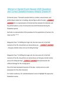 Women in Hamlet Exam Newest 2026 Questions  and Correct Detailed Answers Already Graded A&plus;