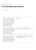 PCT Certification Exam Questions 2026 &ndash; Actual Exam Questions with 100&percnt; Verified Correct Answers &vert;&vert; Graded A&plus;