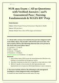 NUR 2502 Exam 1 &vert; All 50 Questions with Verified Answers &vert; 100&percnt; Guaranteed Pass &vert; Nursing Fundamentals & NCLEX-RN&reg; Prep PDF