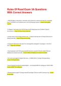 Rules Of Road Exam 3A Questions With Correct Answers