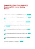 Rules Of The Road Exam Study &lpar;RR&rpar; Questions With Correct Marking Scheme