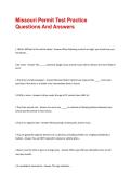 Missouri Permit Test Practice Questions And Answers