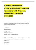 Chapter 09 test bank  Exam Study Guide &ndash; Practice  Questions with Answers&period;  GRADED A&plus;&period; Updated  2026&sol;2027 