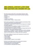 ABSA SURGICAL ASSISTANT LATEST EXAM PREP QUESTIONS AND ANSWERS PDF 2026