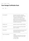 Case Manager Certification Exam 2026 &ndash; Actual Exam Questions with 100&percnt; Verified Correct Answers &vert;&vert; Graded A&plus;