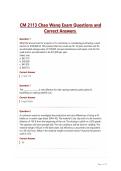 CM 2113 Chao Wang Exam Questions and Correct Answers 