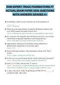 RAM EXPERT TRUCK FOUNDATIONS PT ACTUAL EXAM PAPER 2026 QUESTIONS WITH ANSWERS GRADED A&plus;