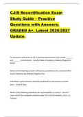 CJIS Recertification Exam  Study Guide &ndash; Practice  Questions with Answers&period;  GRADED A&plus;&period; Latest 2026&sol;2027  Update&period; 