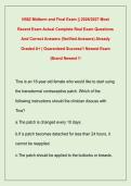 N582 Midterm and Final Exam &vert;&vert; 2026&sol;2027 Most  Recent Exam Actual Complete Real Exam Questions  And Correct Answers &lpar;Verified Answers&rpar; Already  Graded A&plus; &vert; Guaranteed Success&excl;&excl; Newest Exam  &vert;Brand Newest &excl;&excl; 