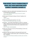 RAM EXPERT TRUCK FOUNDATIONS PT FINAL TEST 2026 QUESTIONS WITH CORRECT ANSWERS GRADED A&plus;