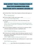 RAM EXPERT TRUCK FOUNDATIONS PT PRACTICE EXAMINATION 2026 QUESTIONS WITH ANSWERS GRADED A&plus;