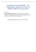 Dental Board Exam 2026&colon; 90 Q&A &plus; Answers