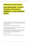 CMS Review Fundamentals  Exam Study Guide &ndash; Practice  Questions with Answers&period;  GRADED A&plus;&period; Latest 2026&sol;2027  Update&period;  