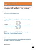 WGU D373 Marketing in the Digital Era &vert;Objective Assessment exam &vert;Questions and Answer latest 2026&sol;2027&comma; Exams of Marketing