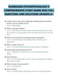 RASMUSSEN PATHOPHYSIOLOGY 2 COMPREHENSIVE STUDY GUIDE 2026 FULL QUESTIONS AND SOLUTIONS GRADED A&plus;