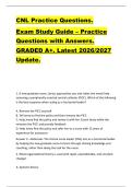 CNL Practice Questions&period;  Exam Study Guide &ndash; Practice  Questions with Answers&period;  GRADED A&plus;&period; Latest 2026&sol;2027  Update&period; 