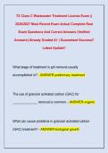 TX Class C Wastewater Treatment License Exam &vert;&vert;  2026&sol;2027 Most Recent Exam Actual Complete Real  Exam Questions And Correct Answers &lpar;Verified  Answers&rpar; Already Graded A&plus; &vert; Guaranteed Success&excl;&excl;  Latest Update&excl;&excl;