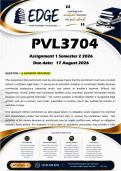 PVL3704 Assignment 1 &lpar;ANSWERS&rpar; Semester 2 2026 - DISTINCTION GUARANTEED