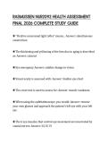 RASMUSSEN NUR2092 HEALTH ASSESSMENT FINAL 2026 COMPLETE STUDY GUIDE