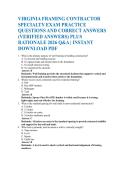 Pass Virginia Framing Contractor Specialty Exam 2026 FAST &vert; Real Practice Questions & Verified Answers &plus; Rationales &vert; Instant PDF
