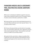 RASMUSSEN NUR2092 HEALTH ASSESSMENT FINAL 2026 PRACTICE SOLVED QUESTIONS REVIEW