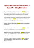 CQM-C Exam Questions and Answers &ndash;  Graded A&plus; &ndash; 2026&sol;2027 Edition 
