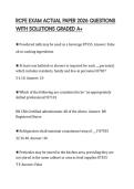 RCFE EXAM ACTUAL PAPER 2026 QUESTIONS WITH SOLUTIONS GRADED A&plus;
