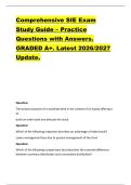 Comprehensive SIE Exam  Study Guide &ndash; Practice  Questions with Answers&period;  GRADED A&plus;&period; Latest 2026&sol;2027  Update&period;  