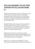 RCFE EXAM ASSESSMENT TEST 2026 TESTED QUESTIONS WITH FULL SOLUTION GRADED A&plus;