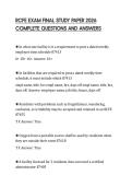 RCFE EXAM FINAL STUDY PAPER 2026 COMPLETE QUESTIONS AND ANSWERS