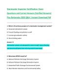 Stormwater Inspector Certification Exam Questions and Correct Answers &lpar;Verified Answers&rpar;  Plus Rationales 2026 Q&A &vert; Instant Download Pdf