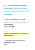 FRA Certified Locomotive Engineer Exam Questions and Correct Answers &lpar;Verified  Answers&rpar; Plus Rationales 2026 Q&A &vert; Instant  Download Pdf