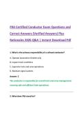 FRA Certified Conductor Exam Questions and  Correct Answers &lpar;Verified Answers&rpar; Plus  Rationales 2026 Q&A &vert; Instant Download Pdf