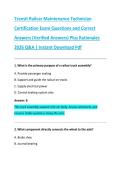 Transit Railcar Maintenance Technician  Certification Exam Questions and Correct  Answers &lpar;Verified Answers&rpar; Plus Rationales  2026 Q&A &vert; Instant Download Pdf