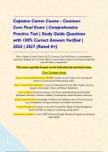 Captains Career Course - Common Core Final Exam &vert; Comprehensive Practice Test &vert; Study Guide Questions with 100&percnt; Correct Answers Verified &vert; 2026 &vert; 2027 &lpar;Rated A&plus;&rpar;