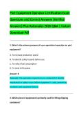 Port Equipment Operator Certification Exam  Questions and Correct Answers &lpar;Verified  Answers&rpar; Plus Rationales 2026 Q&A &vert; Instant  Download Pdf