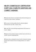 MILADY COSMETOLOGY CERTIFICATION SCRIPT 2026 COMPLETE QUESTIONS AND CORRECT ANSWERS