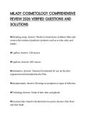 MILADY COSMETOLOGY COMPREHENSIVE REVIEW 2026 VERIFIED QUESTIONS AND SOLUTIONS