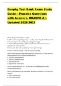 Dunphy Test Bank Exam Study  Guide &ndash; Practice Questions  with Answers&period; GRADED A&plus;&period;  Updated 2026&sol;2027 