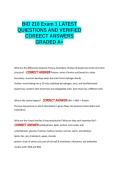 BIO 210 Exam 1 - LATEST 2026-2027 QUESTIONS AND VERIFIED CORRECT ANSWERS 100- GUARANTEED PASS GRADED A&plus;&lowbar;&period;