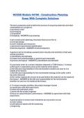 NCCER Module 44106 - Construction Planning Exam With Complete Solutions