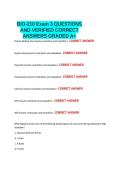 BIO 210 Exam 3 LATEST 2026-2027 QUESTIONS AND VERIFIED CORRECT ANSWERS 100- GUARANTEED PASS GRADED A&plus;&lowbar;&period;