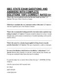 IBEC STATE EXAM QUESTIONS AND ANSWERS WITH COMPLETE SOLUTIONS 100&percnt; CORRECT RATED A&plus;