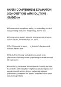 NAPSRX COMPREHENSIVE EXAMINATION 2026 QUESTIONS WITH SOLUTIONS GRADED A&plus;